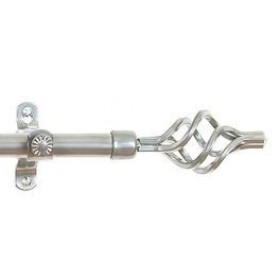 Metallo Decorative Rod & Finial: Lexus Silver